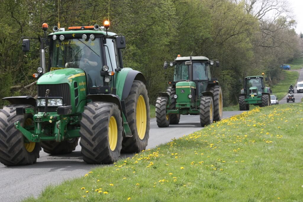 Tractors in convoy